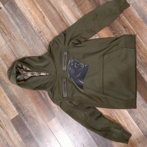 Youth NFL Panthers Nike On Field Hooded Sweatshirt Army Green Size M